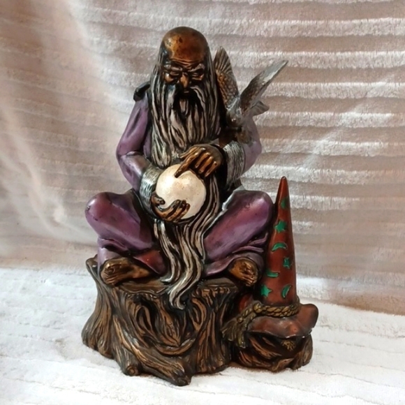 HandPainted Wizard Ceramic XL Large Figurine 11 Tall - Picture 5 of 10